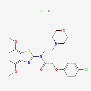 2-(4-chlorophenoxy)-N-(4,7-dimethoxybenzo[d]thiazol-2-yl)-N-(2-morpholinoethyl)acetamide hydrochloride