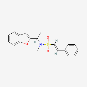 molecular formula C19H19NO3S B2526157 (E)-N-[1-(1-Benzofuran-2-yl)ethyl]-N-methyl-2-phenylethenesulfonamide CAS No. 1030764-59-0
