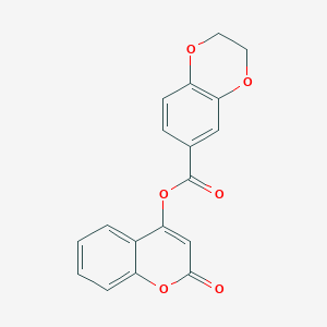 molecular formula C18H12O6 B252616 2-oxo-2H-chromen-4-yl 2,3-dihydro-1,4-benzodioxine-6-carboxylate 