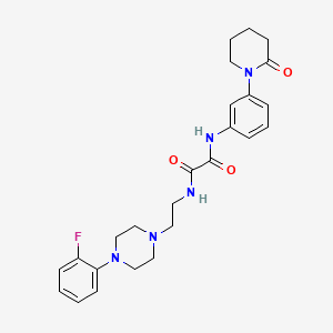 molecular formula C25H30FN5O3 B2526185 N1-(2-(4-(2-fluorophenyl)piperazin-1-yl)ethyl)-N2-(3-(2-oxopiperidin-1-yl)phenyl)oxalamide CAS No. 1251560-76-5