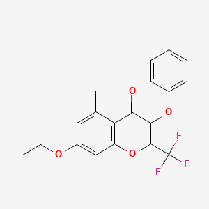 7-ethoxy-5-methyl-3-phenoxy-2-(trifluoromethyl)-4H-chromen-4-one