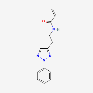 molecular formula C13H14N4O B2526196 N-[2-(2-Phenyltriazol-4-yl)ethyl]prop-2-enamide CAS No. 2305450-00-2