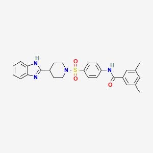 N-(4-((4-(1H-benzo[d]imidazol-2-yl)piperidin-1-yl)sulfonyl)phenyl)-3,5-dimethylbenzamide