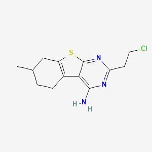 2-(2-Chloroethyl)-7-methyl-5,6,7,8-tetrahydrobenzo[4,5]thieno[2,3-d]pyrimidin-4-amine
