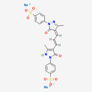 Benzenesulfonic acid, 4-(4,5-dihydro-4-(3-(5-hydroxy-3-methyl-1-(4-sulfophenyl)-1H-pyrazol-4-yl)-2-propenylidene)-3-methyl-5-oxo-1H-pyrazol-1-yl)-, disodium salt
