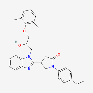 4-{1-[3-(2,6-dimethylphenoxy)-2-hydroxypropyl]-1H-benzimidazol-2-yl}-1-(4-ethylphenyl)pyrrolidin-2-one