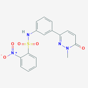 N-(3-(1-methyl-6-oxo-1,6-dihydropyridazin-3-yl)phenyl)-2-nitrobenzenesulfonamide
