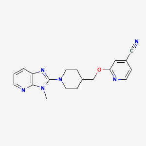 2-[[1-(3-Methylimidazo[4,5-b]pyridin-2-yl)piperidin-4-yl]methoxy]pyridine-4-carbonitrile