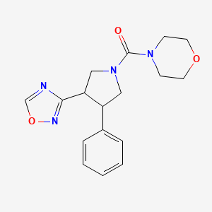 (3-(1,2,4-Oxadiazol-3-yl)-4-phenylpyrrolidin-1-yl)(morpholino)methanone