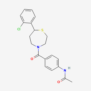 N-(4-(7-(2-chlorophenyl)-1,4-thiazepane-4-carbonyl)phenyl)acetamide