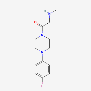 molecular formula C13H19ClFN3O B2526246 1-[4-(4-Fluorophenyl)piperazin-1-yl]-2-(methylamino)ethanone CAS No. 1282131-74-1