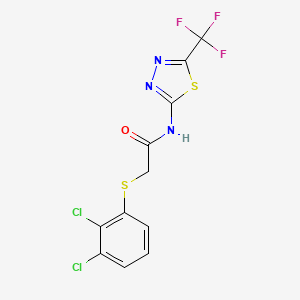 2-[(2,3-dichlorophenyl)sulfanyl]-N-[5-(trifluoromethyl)-1,3,4-thiadiazol-2-yl]acetamide