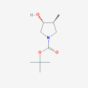 molecular formula C10H19NO3 B2526262 cis-1-Boc-4-methylpyrrolidin-3-ol CAS No. 1107658-75-2