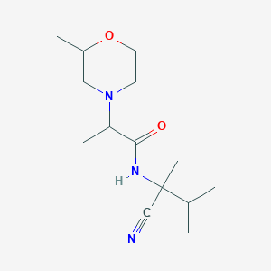 molecular formula C14H25N3O2 B2526265 N-(1-cyano-1,2-dimethylpropyl)-2-(2-methylmorpholin-4-yl)propanamide CAS No. 1213982-88-7