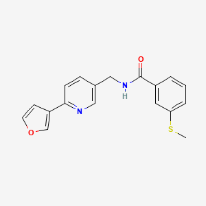 N-((6-(furan-3-yl)pyridin-3-yl)methyl)-3-(methylthio)benzamide
