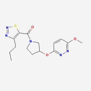 (3-((6-Methoxypyridazin-3-yl)oxy)pyrrolidin-1-yl)(4-propyl-1,2,3-thiadiazol-5-yl)methanone