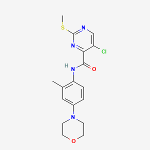 5-chloro-N-[2-methyl-4-(morpholin-4-yl)phenyl]-2-(methylsulfanyl)pyrimidine-4-carboxamide
