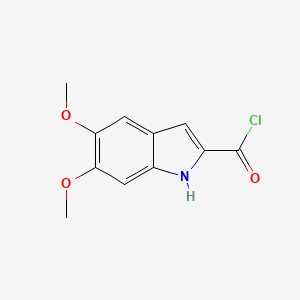 molecular formula C11H10ClNO3 B2526282 5,6-Dimethoxy-1H-indole-2-carbonyl chloride CAS No. 1246932-81-9