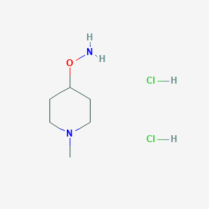 molecular formula C6H16Cl2N2O B2526288 O-(1-methylpiperidin-4-yl)hydroxylamine dihydrochloride CAS No. 132710-75-9