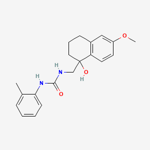 molecular formula C20H24N2O3 B2526290 1-((1-Hydroxy-6-methoxy-1,2,3,4-tetrahydronaphthalen-1-yl)methyl)-3-(o-tolyl)urea CAS No. 2034406-33-0