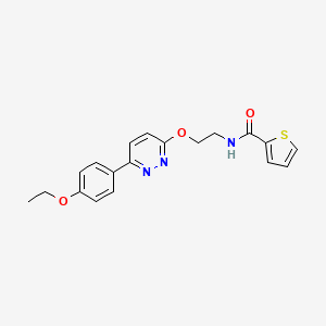 molecular formula C19H19N3O3S B2526299 N-(2-((6-(4-ethoxyphenyl)pyridazin-3-yl)oxy)ethyl)thiophene-2-carboxamide CAS No. 920366-15-0
