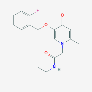 2-(5-((2-fluorobenzyl)oxy)-2-methyl-4-oxopyridin-1(4H)-yl)-N-isopropylacetamide