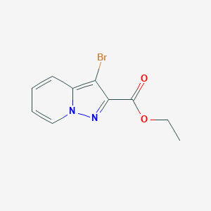 molecular formula C10H9BrN2O2 B2526303 3-溴吡唑并[1,5-a]吡啶-2-羧酸乙酯 CAS No. 1702914-94-0