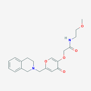 2-[6-(3,4-dihydro-1H-isoquinolin-2-ylmethyl)-4-oxopyran-3-yl]oxy-N-(2-methoxyethyl)acetamide