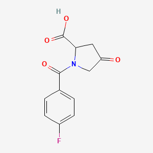 1-(4-Fluorobenzoyl)-4-oxopyrrolidine-2-carboxylic acid