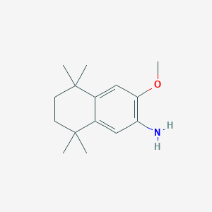 molecular formula C15H23NO B2526315 3-Methoxy-5,5,8,8-tetramethyl-5,6,7,8-tetrahydronaphthalen-2-amine CAS No. 457065-49-5