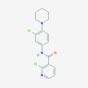 molecular formula C17H17Cl2N3O B252632 2-Chloro-N-(3-chloro-4-piperidin-1-yl-phenyl)-nicotinamide 