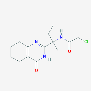 2-Chloro-N-[2-(4-oxo-5,6,7,8-tetrahydro-3H-quinazolin-2-yl)butan-2-yl]acetamide