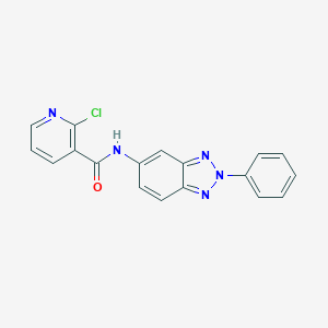 molecular formula C18H12ClN5O B252633 2-chloro-N-(2-phenyl-2H-benzotriazol-5-yl)pyridine-3-carboxamide 