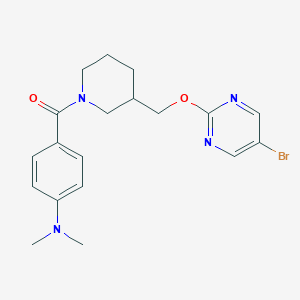 molecular formula C19H23BrN4O2 B2526336 [3-[(5-Bromopyrimidin-2-yl)oxymethyl]piperidin-1-yl]-[4-(dimethylamino)phenyl]methanone CAS No. 2379952-61-9