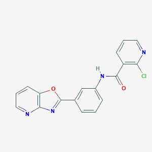 molecular formula C18H11ClN4O2 B252634 2-chloro-N-(3-[1,3]oxazolo[4,5-b]pyridin-2-ylphenyl)nicotinamide 