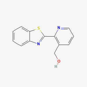 molecular formula C13H10N2OS B2526356 [2-(1,3-Benzothiazol-2-yl)pyridin-3-yl]methanol CAS No. 539807-91-5