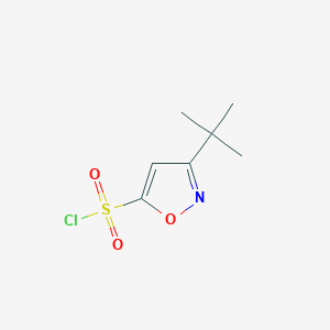 molecular formula C7H10ClNO3S B2526365 3-叔丁基-1,2-噁唑-5-磺酰氯 CAS No. 2309468-32-2