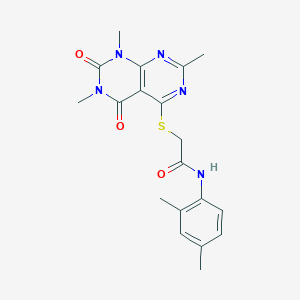 molecular formula C19H21N5O3S B2526366 N-(2,4-dimethylphenyl)-2-(1,3,7-trimethyl-2,4-dioxopyrimido[4,5-d]pyrimidin-5-yl)sulfanylacetamide CAS No. 852168-04-8
