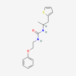 molecular formula C16H20N2O2S B2526371 1-(2-苯氧基乙基)-3-(1-(噻吩-2-基)丙烷-2-基)脲 CAS No. 1396774-45-0