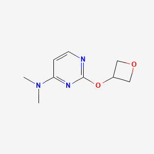molecular formula C9H13N3O2 B2526372 N,N-dimethyl-2-(oxetan-3-yloxy)pyrimidin-4-amine CAS No. 2197600-37-4