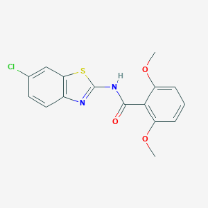molecular formula C16H13ClN2O3S B252638 N-(6-chloro-1,3-benzothiazol-2-yl)-2,6-dimethoxybenzamide 