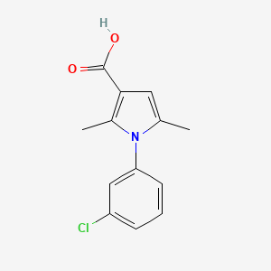 molecular formula C13H12ClNO2 B2526382 1-(3-Chlorphenyl)-2,5-dimethyl-1H-pyrrol-3-carbonsäure CAS No. 923721-15-7