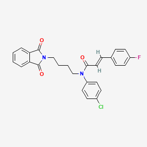 molecular formula C27H22ClFN2O3 B2526387 (E)-N-(4-氯苯基)-N-(4-(1,3-二氧代异吲哚啉-2-基)丁基)-3-(4-氟苯基)丙烯酰胺 CAS No. 329783-34-8