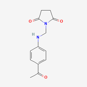 molecular formula C13H14N2O3 B2526392 1-[(4-Acetylanilino)methyl]pyrrolidine-2,5-dione CAS No. 63191-63-9