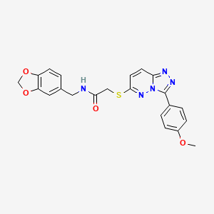 N-(benzo[d][1,3]dioxol-5-ylmethyl)-2-((3-(4-methoxyphenyl)-[1,2,4]triazolo[4,3-b]pyridazin-6-yl)thio)acetamide