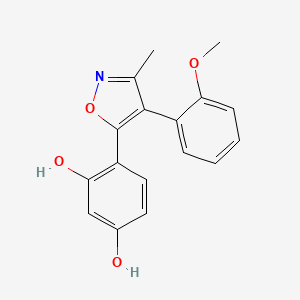 molecular formula C17H15NO4 B2526398 4-(4-(2-甲氧基苯基)-3-甲基异恶唑-5-基)苯-1,3-二醇 CAS No. 905428-67-3
