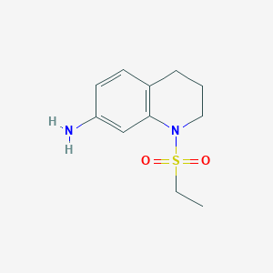 molecular formula C11H16N2O2S B2526399 1-(Ethylsulfonyl)-1,2,3,4-tetrahydroquinolin-7-amine CAS No. 927996-55-2