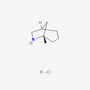 molecular formula C8H16ClN B2526402 (1R,5S)-5-Methyl-6-azabicyclo[3.2.1]octane;hydrochloride CAS No. 2219372-12-8