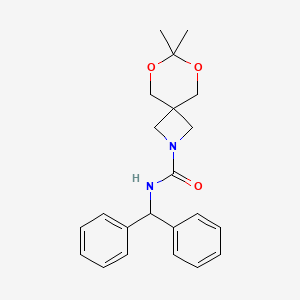N-benzhydryl-7,7-dimethyl-6,8-dioxa-2-azaspiro[3.5]nonane-2-carboxamide