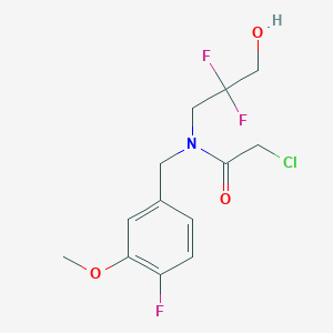 2-Chloro-N-(2,2-difluoro-3-hydroxypropyl)-N-[(4-fluoro-3-methoxyphenyl)methyl]acetamide